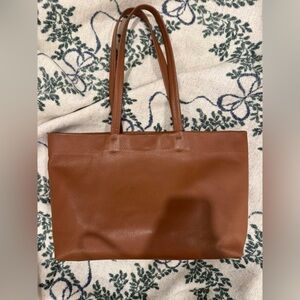 Elegant Cuyana Brown Leather Tote Bag